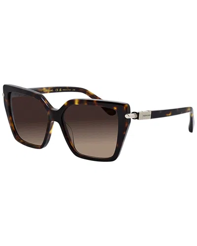 Ferragamo Women's 1106s 57mm Sunglasses In Brown