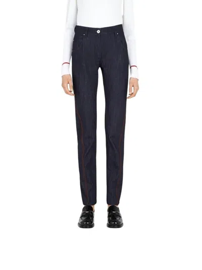 Ferragamo Women's 5 Pocket Trouser Pants In Blue
