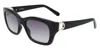 Ferragamo Women's 53 Mm Black Sunglasses In Black