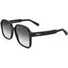 Ferragamo Women's 56 Mm Grey Sunglasses In Black
