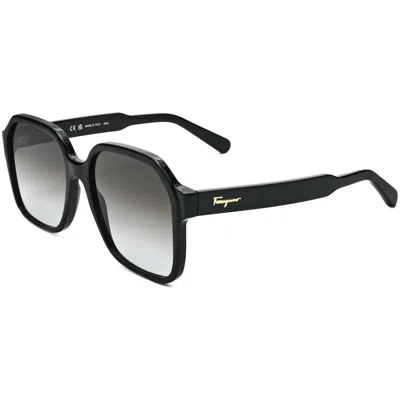Ferragamo Women's 56 Mm Grey Sunglasses In Black