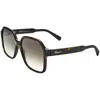 Ferragamo Women's 56 Mm Grey Sunglasses In Black