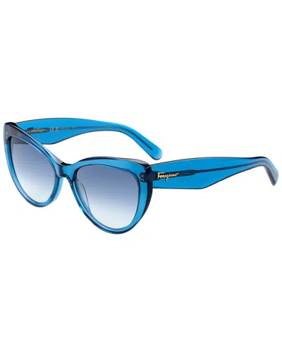 Ferragamo Women's 56mm Sunglasses In Blue