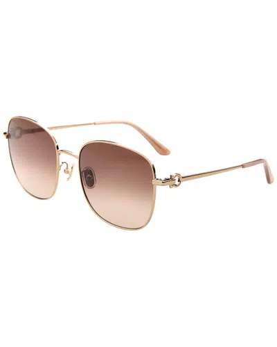 Ferragamo Women's 60mm Sunglasses In Gold