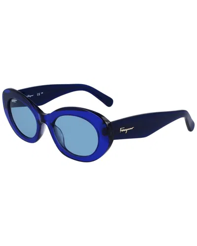 Ferragamo Women's 74148 53mm Sunglasses In Blue