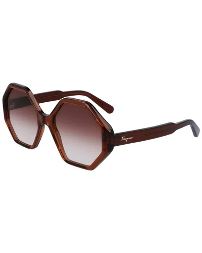 Ferragamo Women's 74935 55mm Sunglasses In Brown