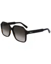 Ferragamo 56mm Square Sunglasses In Brown