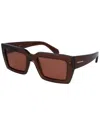 Ferragamo Classic Logo Acetate Rectangle Sunglasses In Brown