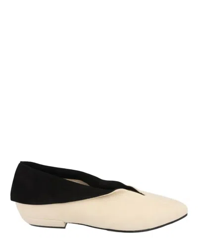 Ferragamo Women's Adal Suede Flats In White