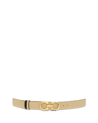 Ferragamo Women's Adjustable & Reversible Gancini Belt In Stone