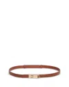 Ferragamo Hug Gancio Leather Belt In New Cognac