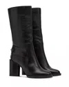 Ferragamo Alan 85 Leather Boot In Black