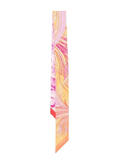 Ferragamo Women Animals Print Mini Bandeau In Orange