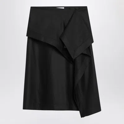 Ferragamo Women's Asymmetric Black Skirt With Basque