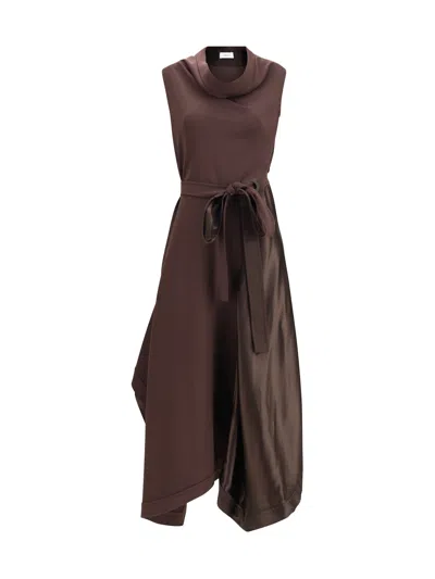 FERRAGAMO FERRAGAMO WOMEN ASYMMETRIC DRESS CRAFTED FROM STRETCH VISCOSE CADY