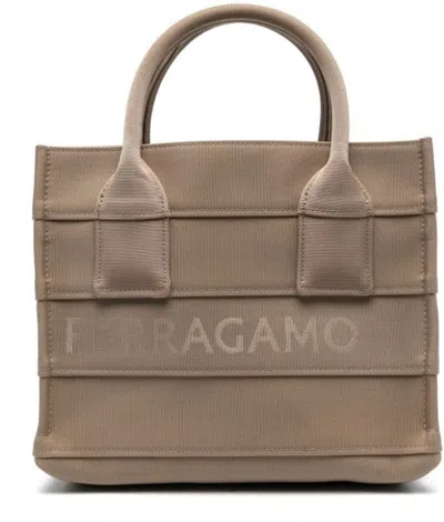 Ferragamo Beach Tote Top Handles In Brown