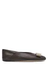 Ferragamo Vara Bow-detail Ballet Flats In Black