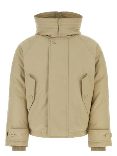 Ferragamo Women's Beige Polyester Blend Padded Jacket In Brown