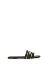 Ferragamo Elegant Satin And Leather Sandals For Women In Black