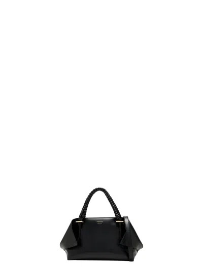 FERRAGAMO WOMEN'S BLACK BRAIDED HANDLES BAG
