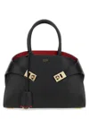 Ferragamo Handbag Hug With Top Handles And Strap In Black