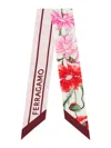 Ferragamo Floral Print Rectangular Scarf In Multicolor