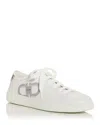 Ferragamo Double Gancini Sneaker In White/ice