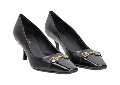 Ferragamo Women's Bria 60mm Patent Leather Cap-toe Pumps In Black