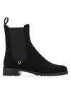 Ferragamo Briuli Suede Chelsea Boots In Black
