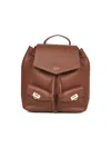 Ferragamo Geometric-flap Drawstring Backpack In Brown