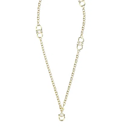 Ferragamo Women's Chain Link Pendant Necklace In Gold