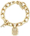 Ferragamo Charm Bracelet Watch, 16.6 X 7.4mm In Gold