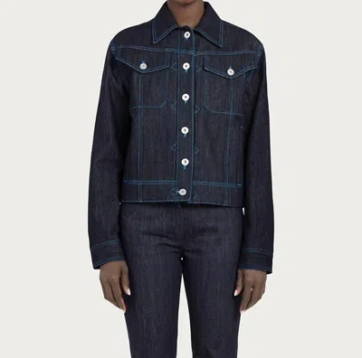 FERRAGAMO WOMEN'S CLASSIC DENIM JACKET IN BLUE