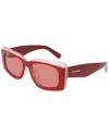 Ferragamo Sf1079slb Oversized Rectangular Sunglasses In Red