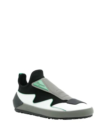 Ferragamo Women's Colourblock Slip-on Sneakers In Green Multi