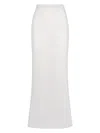 Ferragamo Side-slit Knit Skirt In White