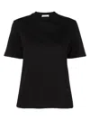 Ferragamo Cotton And Silk Blend T-shirt In Black