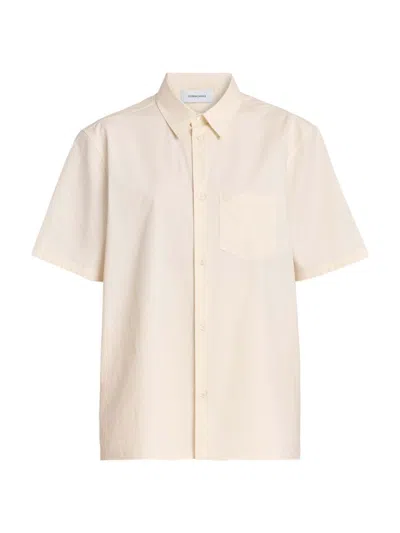 Ferragamo Women's Cotton-silk Canvas Shirt In Neutral