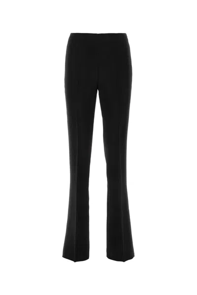 Ferragamo Crepe Trouser In Black