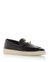 Ferragamo 'crio' Black Loafers With Logo Plaque In Nero