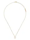 Ferragamo Gancini 3d Crystal Necklace In Gold
