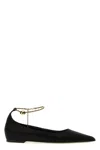 Ferragamo Dada Flache Schuhe Mit Spitzer Kappe Aus Satin In Black