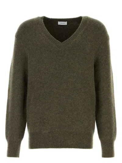 Ferragamo Women's Dark Cashmere Sweater In Green