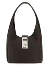 Ferragamo Women's Dark Leather Medium Hobo Handbag