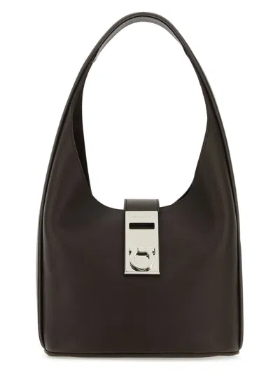 Ferragamo Women's Dark Leather Medium Hobo Handbag