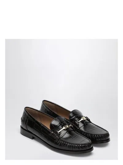 FERRAGAMO WOMEN'S DARK MOCCASIN NEW VARA CHAIN LOAFER