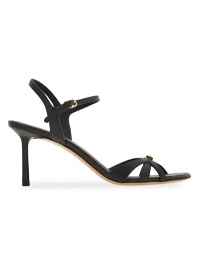 Ferragamo Women's Dasy 70mm Leather Sandals In Black