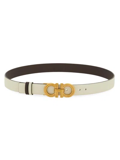 Ferragamo Women's Donna Reversible Leather Belt In Neutral
