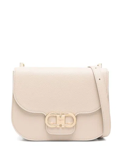 Ferragamo Women Double Gancini Cross Body Flap Bag In Multicolor