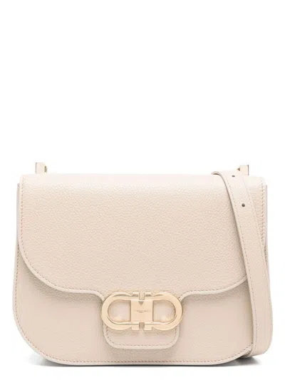 FERRAGAMO WOMEN'S DOUBLE GANCINI CROSS BODY FLAP BAG